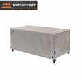 Modern Leisure Garrison Patio Ottoman/Coffee Table/Fire Pit Cover, Waterproof, 42 in. Lx22 in. Wx17 in. H, Granite 3122